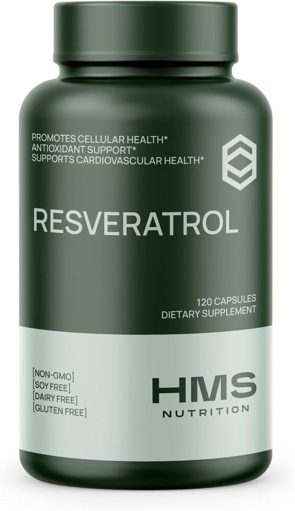 Reveratrol 120 Capsules High Potency Trans-Resveratrol với chất kháng sinh cực mạnh Axi Grapera hạt lục trà hỗ trợ tế bào và thuốc giảm đau