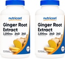 Nutricost Ginger Root kivonat 550mg, 240 kapszula (2 üveg)