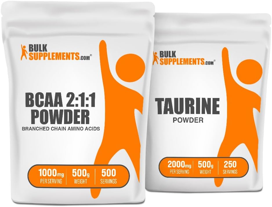 BulkSupplements BCAA 2:1:1 500g + Taurine 500g bundel