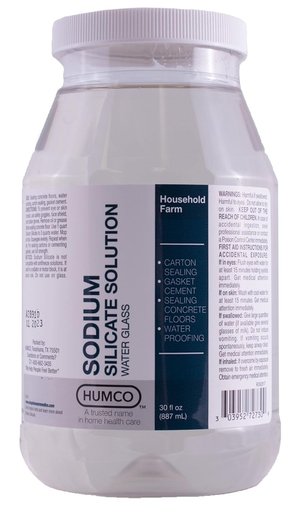 Humco Sodium Silicate Solution 30 oz.