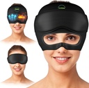 Migraine Relief Cap - 2 in 1 Sooting Headache Relief Cap with Detacsible Eye Mask 20% Extra Gel - Headache Hat for Migraines - Cold Head Wrap Products for Stress, Tension, Hangover & Puffy Eyes