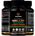 Shilajit, Sea Moss, Lion's Mane, and Ashwagandha Capsules - Comprehensive All-in-One Wellness Supplement for Mind, Body, and Vitality - 60 Vegan Capsules