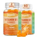 Vitamin B1 Gummies 100mg for Adults & Kids, Thiamine B1 Supplement with 600mg Calcium, Nervous System Supports & Boost Energy, Orange Flavor, Non GMO, Vegan, 120 Chewable Gummies