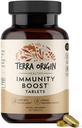 TERRA ORIGIN Immunity Support Supplement | Vitamin C, D3, Çinko, Selenium, Turmeric, Echinacea, BioPerine ilə Ginger & Andrographis / Daily Immune Booster & Antioksik Mix