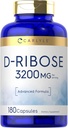Carlyle D- Ribose Capsules Bendrijoje - 124; 3200mg arba 124; 180 Pills Bendrijoje - 124; Advanced Formulės Bendrijoje - 124; Non-GMO, Gluten Free Addition