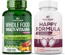 Zdravé Wellness All Food Multivitamin pro ženy - Natural Multi Vitamíny, Minerály, Organické Extrakty Happy Formule Natural Formule Relief Supplement Bundle