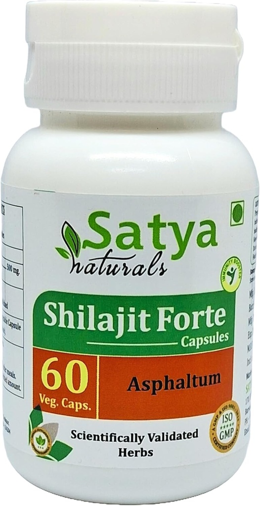 Generico O r g a n i c Shilajit capsula 60 Serve per bottiglia 500mg ayurvedic senza ingredienti artificiali inclusi (Single pack)