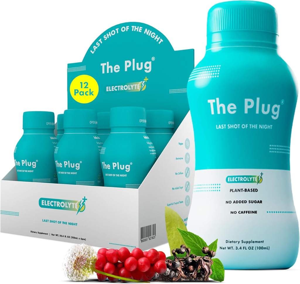 De Plug Lever Reiniging Detox & Reparatie Drink Elektrolyten Biologische Kruidenvloeistof Ontgiftende Lichaam Planten Supplement Ondersteuning Gewichtsverlies Natuurlijke Gezondheid Hydrate Sport Energie Immuniteit Shots Mineralen Vitaminen