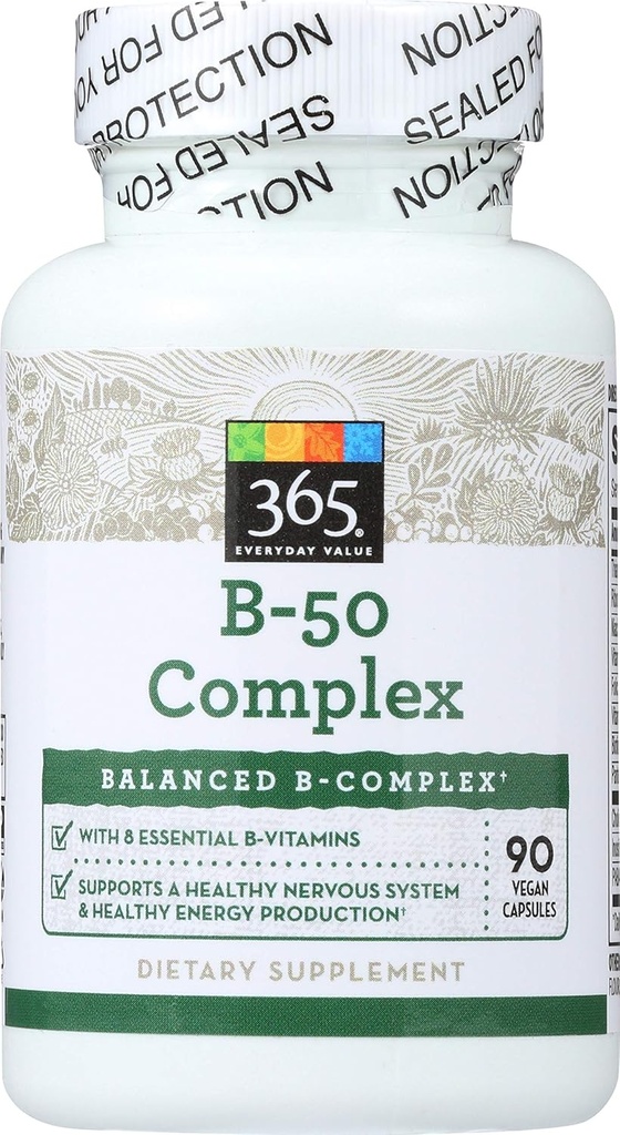 365 by Whole Foods Market, B – 50 Complex, 90 quilates, Packaging May Vary