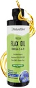 NaturalSlim Flaxseed Oil Liquid Fresh Taste Oil Organic Cold Pressed & High i Omega 3 6 9 Fedtsyre Hør frø supplement til sunde celler, hår, hud, & negle - Fresh Taste 16 fl. Oz.