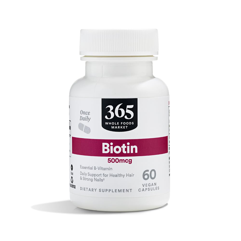 365 by Whole Foods Market, Biotin Vegetarian Capsules, 500 MCG, 60 CT