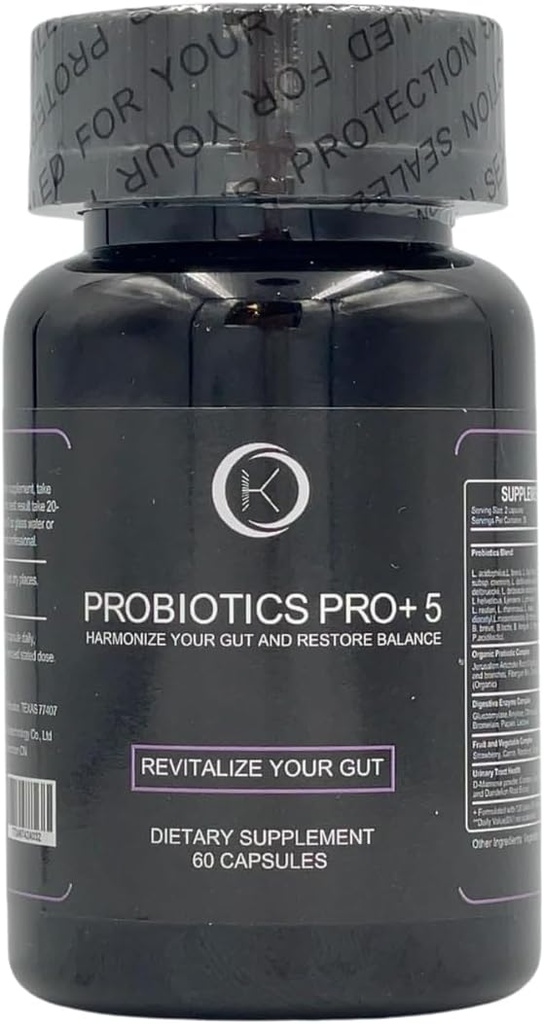 PROBIOTICS PRO + 5 Pearl Probiotic Daily Probiotic for Women and Men - 60-Day Supply of Prebiotics Comparite Your Gut and Restory Balance, Softgel