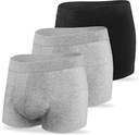Inkontinencia Underwear for Men Leak Proof High Absorbency 2.3 oz húgyhólyag Control Vizelet Protection Boxer Briefs Wasable Reable 3 Pack (1 Black2 Light Gray, M)