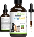 Pet Wellness Lung Gold cho Dog & Cats - Vet-Formed - hỗ trợ phổi và Respiatory Immune, Open Airways, dễ thở - Phụ tự nhiên 4z (18 ml)