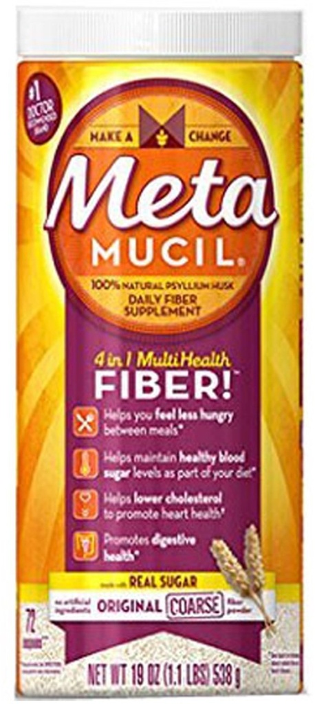 Metamucil Coarse Original Texture Unflavred Fiber 19 uncí
