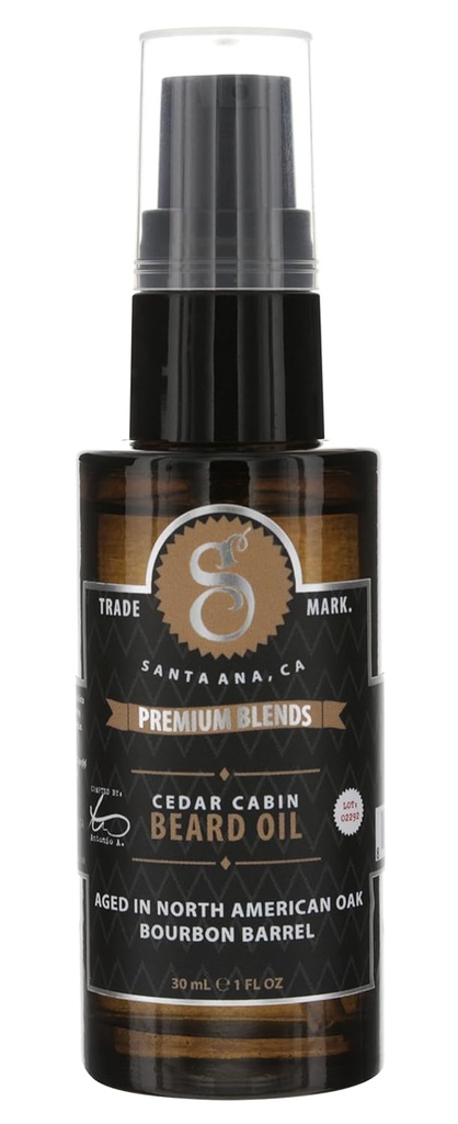 Suavecito Premium Blends Beard Oil - Leave-In Beard Conditioner for Softening Hair, Hydrating Skin, Eliminating Beard Dandruff, Healthy Beard Growth - 1 унция