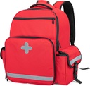 CURMIO Larrialdiko Medikuntzako motxila hutsik, EMS, Camping, Hiking, Home Health, Field Trips, Red (Bag Only, Patented Design)