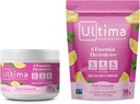 Ultima Replenisher Electrolyte Powder Drink Mix Bundle - Sugar Free - Pink Lemonade, 30 zerbitzatu Canister eta 20 pakete - 6 elektrolito eta mineral - Keto Friendly, Vegan, Ez-GMO