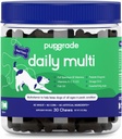PupGrade Daily Multivitamin for hunder - Alt-i-ett Supplement for Digestive, Immune, Hud og Coat Helse - 32 sunne næringsstoffer, probiotiske enzymer, Omega Fish Oil, Vitaminer A, C, D & E - 30 Myke Chews