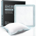 EVERLIT Super Absorbent Dressing for Wound Care | Nonstick Soft Surgical Gauze Pad för tungt exuderande sår | Stor Sterile Non-Adhesive Bandage för snabb läkning sår | Pack 10 (6 "x 6")