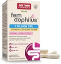 Jarrow Formulas Fem- Dophilus Vaginal Probiotics 1 milliárd CFU 2 Science- Backed Strains, Dietary Supplement for Vaginal & Urinary Tract Support, 60 kapszula, legfeljebb 60 napos ellátás, Shelf- Stable