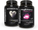 מעבדות חכמות 2-in-1 Bundle של MagEnhance Magnesium תוסף (Magnesium L-Threonate Complex with Mg Glycinate ו Mg Turate) ו- Max Power Berberine 500MG קפסולות