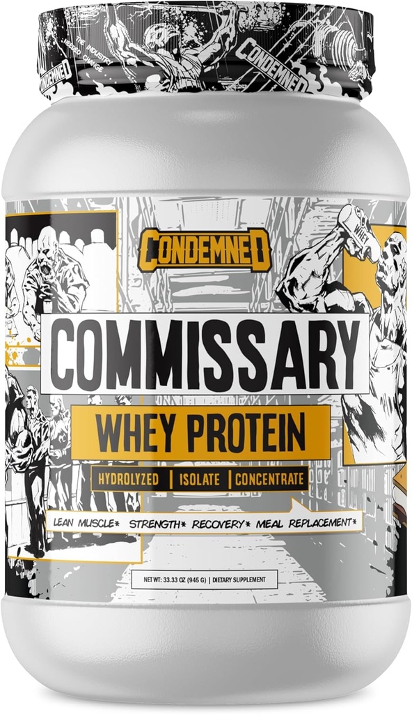 CONDEMNED Labz Commissary Whey Protein | Hydrolyzed Isolate & Concentrate | Low Carb, Low Calorie | Pre or Post Workout Recovery Meal Replacement | 27 Servings (S'Mores)