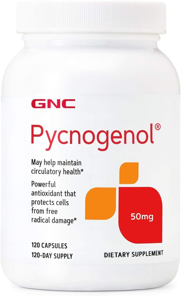 GNC Pycnogenol 50mg, menţine sănătatea circulatorie, 120 capsule