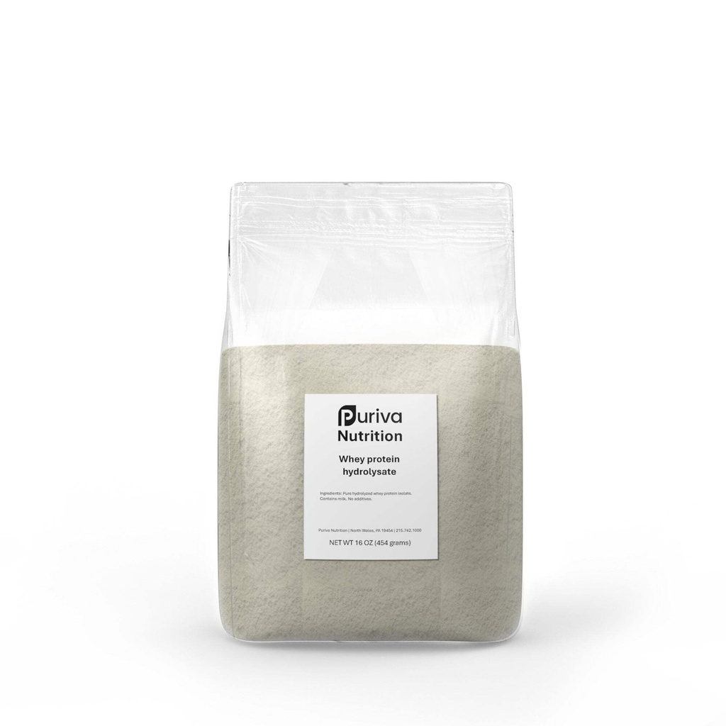 Protein Powder, Hydrolyzed Whey Protein Isolate, Plain, 1 Pound