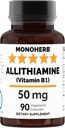 MONOHERB Allithiamin Vitamin B1 50 mg v jedné tobolce - 90 Vegetariánských tobolek