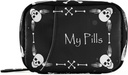 Halloween My Pill Box 7 Day Lebka Pill Pouzdro Cestovní Pill Pořadatel Bag se Zipper Přenosný Týdenní Pouzdro Kompaktní velikost pro vitamin doplněk držák