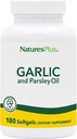 Natures Plus Garlic & Parsley - 自然促进健康胆固醇和血压水平 - 180 Softgels (180 services)