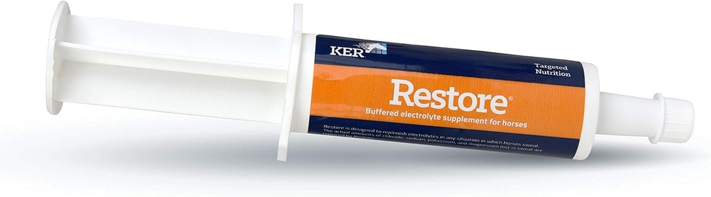 Kentucky Equine Research Restore Tempel: Persediaan Elektrolyte Buffered for Horses, 60cc Tube