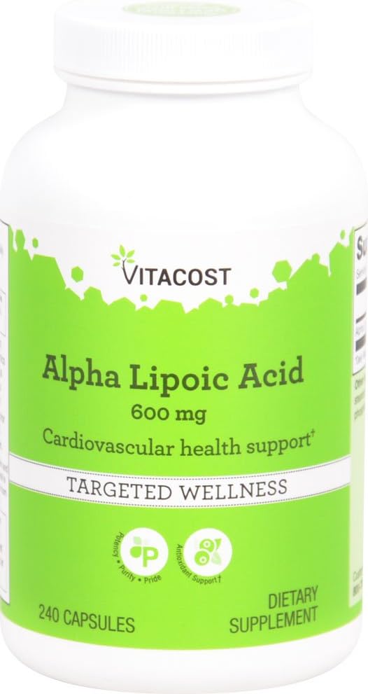 Vitacost Alpha Lipoic Acid -- 600 mg - 240 Kapseln