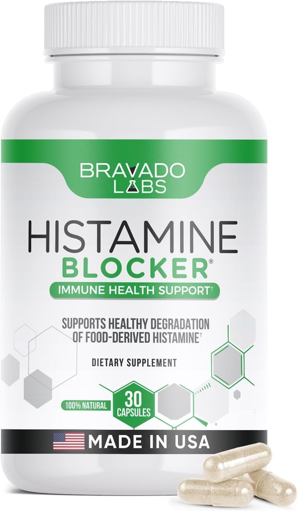 DAO Enzyme Συμπληρώματα Histamine Blocker – Natural Digestive Aid with Vitamin C – Histamine Digest Relief in One Capsule – DAO Συμπληρώματα Απολαύστε ξανά το φαγητό – Made in USA - 30 caps.
