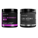Kaged Pre Sport Pre Workout Powder Glacier Grape Creatine Monohydrate Micronized Powder Bundle, Energy & Muscle Recovery Supplement Pack, 20 Servings Pre-Workout + 100 Servings Creatin