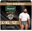 &quot; Met Adult Diapers &quot; , Incontinence Underwear for Men, Disposable, Maximum Absorbency, Large/Extra Large, 52 count (2 Packs of 26), Packaging May Vary