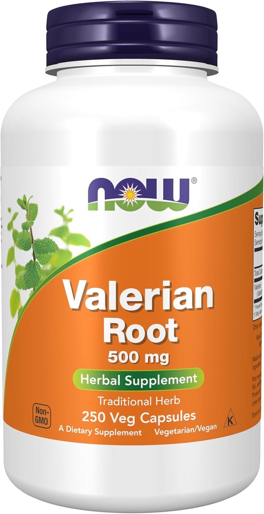 Daha çox məlumatlar, Valerian Root (Valeriana officinalis) 500 mq, Herbal Supplement, 250 Veg Capsules