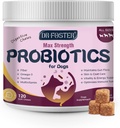 Probiotics for Dogs - Dog Probiotics for Digestive Health, Prebiotic, Digestive Enzyme für Hunde mit Kürbis, Omega-3, Support Gut, Immune, Durchfall, 120 Soft Chews