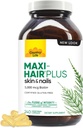 Country Life, Maxi-Hair Plus Biotin, stöder hälsosamt hår, hud och naglar, dagligt tillskott, 240 ct