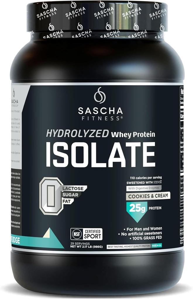 SASCHA FITA Hydrolyd Whey Protein cô lập,100% thảo mộc ( thuận, bánh quy & kem)
