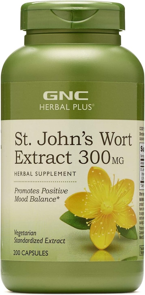 GNC Herbal Plus St. Johns Hort Extract 300MG 200 czapek