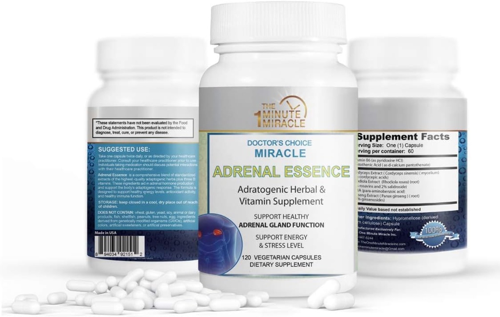 נס Adrenal Essence Doctor's Choice - Adratogenic Herbal & ויטמינים