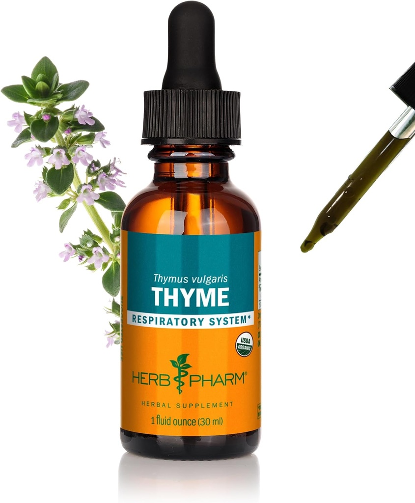 Herb Pharm Certified Organic Thyme Liquid Extract for Dithric System Support - 1 Ounce (DTHYME01)