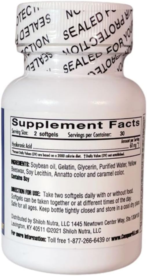 Nguyên tố axit Hydluronic - 60 capgel mềm