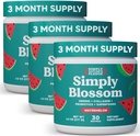 Gewoon Blossom Nutrition Daily Greens & Superfood Powder + Collageen + Probiotica voor vrouwen Digestieve Gezondheid & Bloating Relief. Help uw gezondheid Bloom - 3 maand levering - Watermeloen