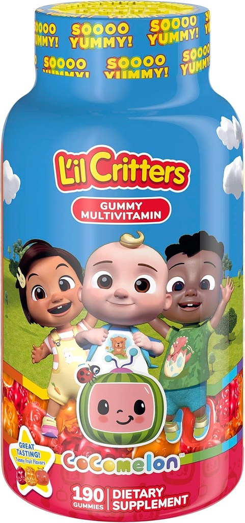 L 'il Critters CoComelon Daily Gummy Multivitamin dla dzieci, 190 Gummies