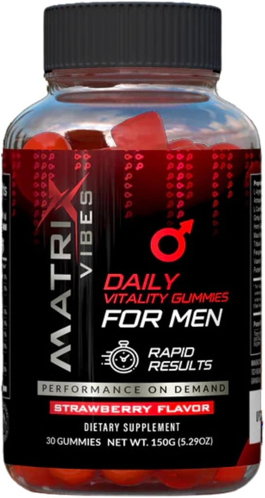 Gafas de Vitality para Hombre - Holistic Well-Being Support - Adaptogen-Enriched - Delicious Strawberry Flavor - 30-Day Supply