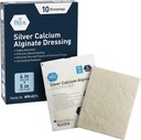 MED PRIDE Silver Calcium Alginate Wound Dressing, 10-Pack | Highly Absorbent, Nonstick, Seaweed, Easy Removal (4' x 5' Silver)