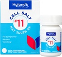 Hyland's No. 11 Cell Salt Nat Sulph 6X Tablet, Sosial və Flu Medicine, Nausea Yardım, Quick Disizator Tablet, 100 Count